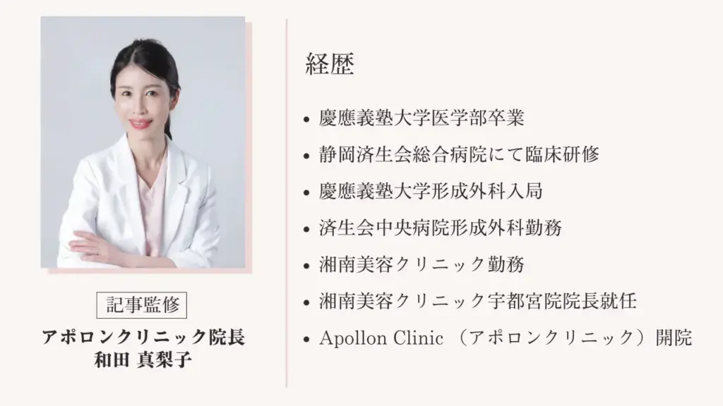 記事監修 アポロンクリニック院長 和田真梨子